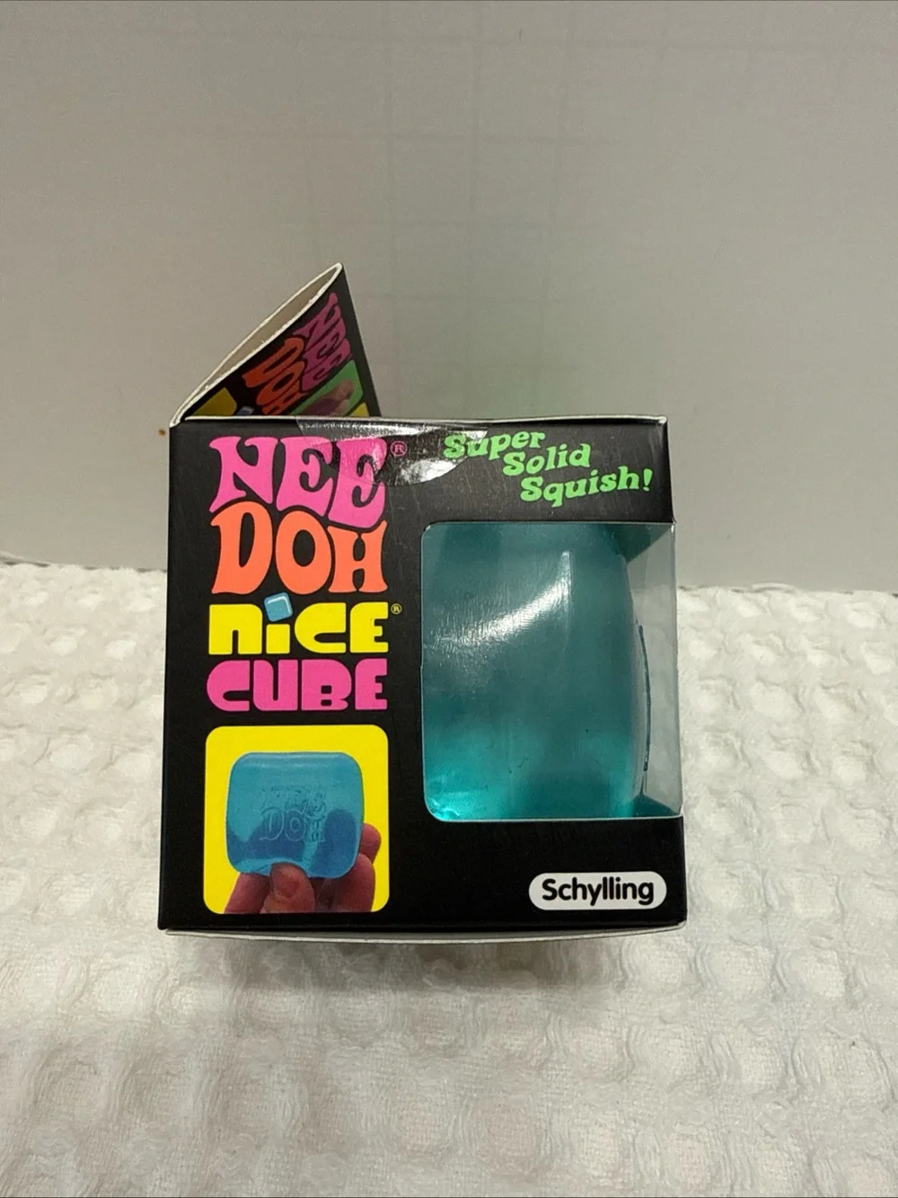 NeeDoh Nice Cube Stress Toy - Teal Blue